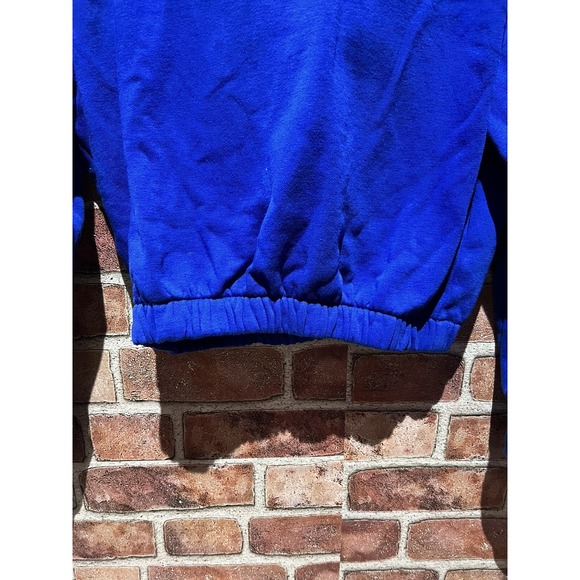 H & M Womens Cropped Hoodie Sweatshirt Long Sleeve Cuffed Blue Size 10-12 Small - Picture 4 of 6